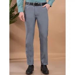 Canary London Men Smart Slim Fit Wrinkle Free Trousers-picture-20
