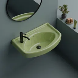 cancri Glossy Finish Rectangular Wall Mounted Wash Basin Wall Hung Basin-picture-26