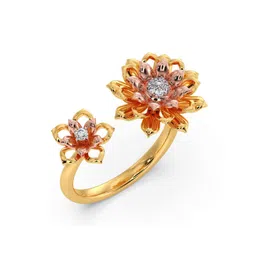 CANDERE A KALYAN JEWELLERS COMPANY 18Kt Gold 0.06 CT Diamond Finger Ring - 3.31 g image 2