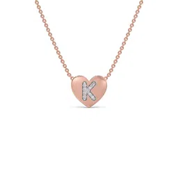 CANDERE A KALYAN JEWELLERS COMPANY 18KT Rose Gold 0.04 Cr Diamond K Letter Necklace-3.19 g-picture-28