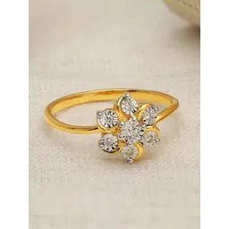 CANDERE A KALYAN JEWELLERS COMPANY Women 18Kt Gold loral Petals Finger Ring - 2.29 g-picture-14