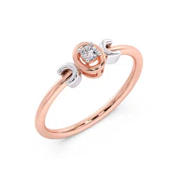 CANDERE A KALYAN JEWELLERS COMPANY Women Yousha 18KT Rose Gold 0.08 Cr Diamond Ring -1.4 g-picture-12