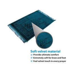 C&G INDIA Modern Prayer Mat Imperial Velvet Random Color image 4