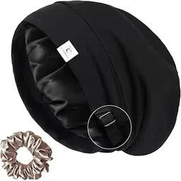 Candibella Satin Silk Bonnet, Adjustable Slouchy Beanie for Men & Women, Curly Hair Cover, Silky Lined Cap for Sleeping-picture-15