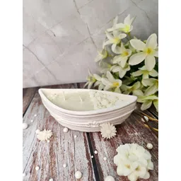 Candle Nest White Scented Ceramic Boat Jar Candles With Cotton Wicks-picture-21