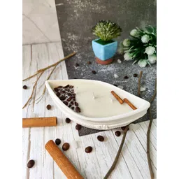 Candle Nest White Vanilla Scented Ceramic Boat Jar Candles-picture-28