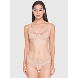 Candyskin Beige Lace Bra Set-picture-26