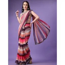 CaniBani Multi Pure Georgette Sarees-picture-23