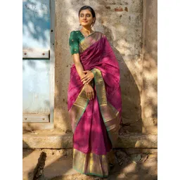 CANIZZARO Striped Zari Banarasi Saree-picture-15