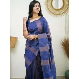 CANIZZARO Woven Design Silk Blend Handloom Banarasi Saree-picture-15