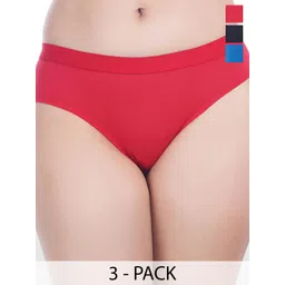 CANNY FIT Pack Of 3 Hipster Briefs- PN-F43-RD-BK-RBL-picture-23