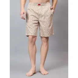 Cantabil Beige Cotton Regular Fit Printed Boxers-picture-29