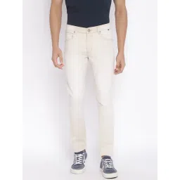 Cantabil Beige Regular Fit Lightly Washed Jeans-picture-38