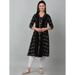 Cantabil Black & White Cotton Printed Kurta-picture-13