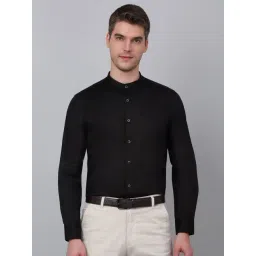 Cantabil Black Cotton Regular Fit Shirt-picture-31