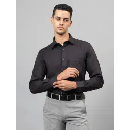 Cantabil Black Cotton Regular fit Solid Shirts-picture-31