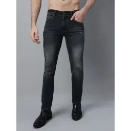 Cantabil Black Denim Regular fit Solid Jeans-picture-16