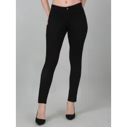 Cantabil Black Denim Skinny Fit Mid Rise Stretchable Jeans-picture-25