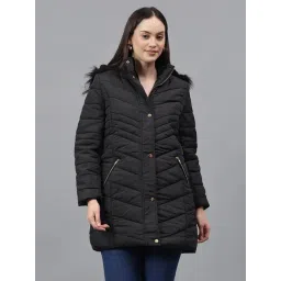 Cantabil Black Nylon Solid Jacket-picture-42