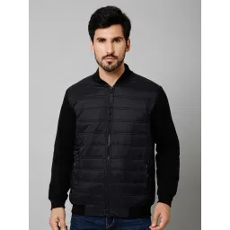 Cantabil Black Regular Fit Bomber Jacket-picture-46