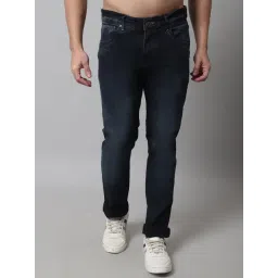 Cantabil Black Regular Fit Lightly Washed Jeans-picture-40