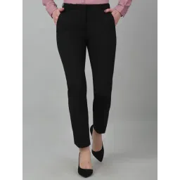 Cantabil Black Regular Fit Mid Rise Trousers-picture-30