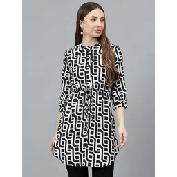 Cantabil Black Regular Fit Printed Tunic-picture-14