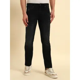 Cantabil Black Regular Fit Solid Denim Jeans-picture-19