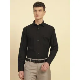 Cantabil Black Regular Fit Solid Formal Shirt-picture-20