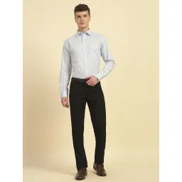 Cantabil Black Regular Fit Solid Formal Trousers image 5