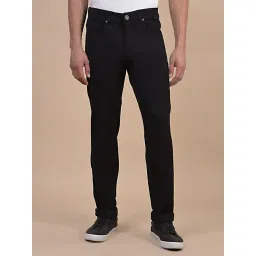Cantabil Black Regular Fit Solid Jeans-picture-10