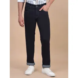 Cantabil Black Regular Fit Solid Jeans-picture-35