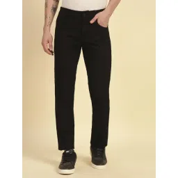 Cantabil Black Regular Fit Solid Jeans-picture-36