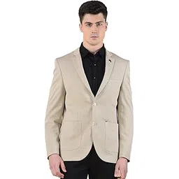 cantabil Blazer for Men | Premium Casual Blazer Slim Fit Notched Collar Terry Rayon Stretch Fabric Solid Pattern (P_MBZC00089A)-picture-19