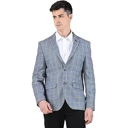 cantabil Blazer for Men | Premium Formal Blazer Smart Fit Notched Collar Wool Blend Fabric Checkered Pattern (P_MBZF00173)-picture-32