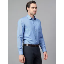 Cantabil Blue Cotton Regular Fit Checks Shirt image 4