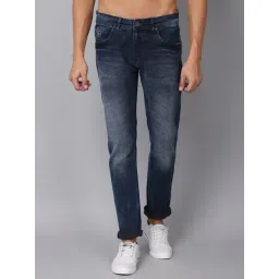 Cantabil Blue Cotton Regular Fit Jeans-picture-12