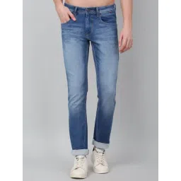 Cantabil Blue Denim Regular Fit Solid Jeans-picture-40