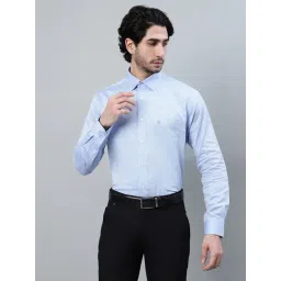 Cantabil Blue Giza Cotton Regular fit Solid Shirts-picture-22