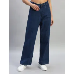 Cantabil Blue Plain Mid Rise Jeans-picture-33