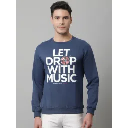 Cantabil Blue Regular Fit Printed Sweatshirt-picture-14