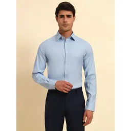 Cantabil Blue Regular Fit Self Design Formal Shirt-picture-29