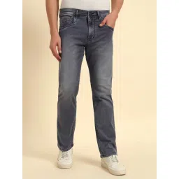 Cantabil Blue Regular Fit Solid Denim Jeans-picture-21