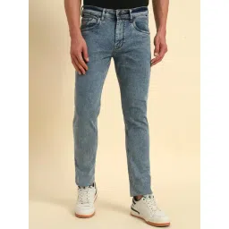 Cantabil Blue Regular Fit Solid Denim Jeans-picture-11