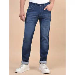 Cantabil Blue Regular Fit Solid Jeans-picture-23