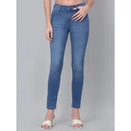 Cantabil Blue Skinny Fit Mid Rise Stretchable Jeans-picture-11