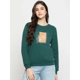 Cantabil Bottle Green Printed Pullover-picture-39