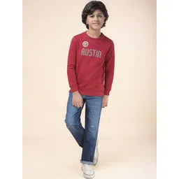 Cantabil Boys Comfort Regular Fit Mid-Rise Mildly Distressed Light Fade Stretchable Jeans-image-17