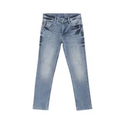 Cantabil Boys Low Distress Heavy Fade Stretchable Cotton Jeans-image-35
