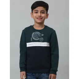Cantabil Boys Printed Pullover Fleece Sweatshirt-picture-48
